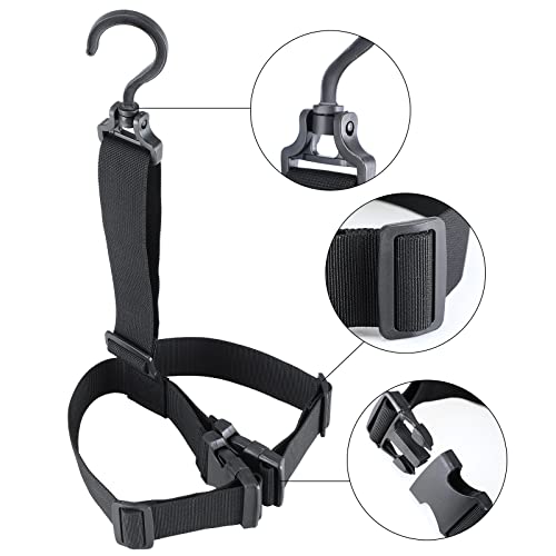 Honeydak 3 Pcs Wader Boot Hanger with Adjustable Belt and Swivel Hook
