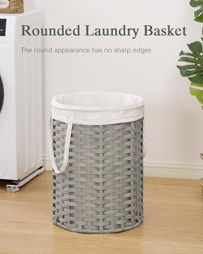 SETVSON Laundry Hamper Laundry Basket Round 19.0 Gal, Gray (No Lid) - color: Gray, size: 19.0 Gal - 72L