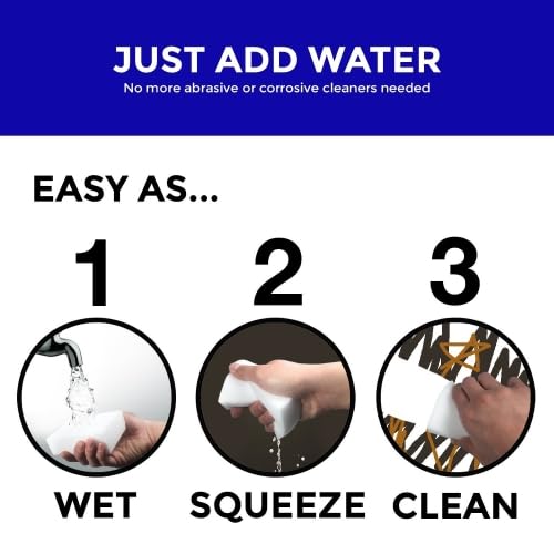 STK 20 Pack Extra Thick Magic Cleaning Pads - Eraser Sponge for All Surfaces - Kitchen-Bathroom-Furniture-Leather-Car-Steel - Just Add Water to Erase All Dirt - Melamine - Universal Cleaner - size: 20 Count