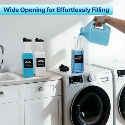 3 Pack Laundry Detergent Dispenser for Soap Softener, 54oz Plastic H12.2‘’ - size: 3 Pack