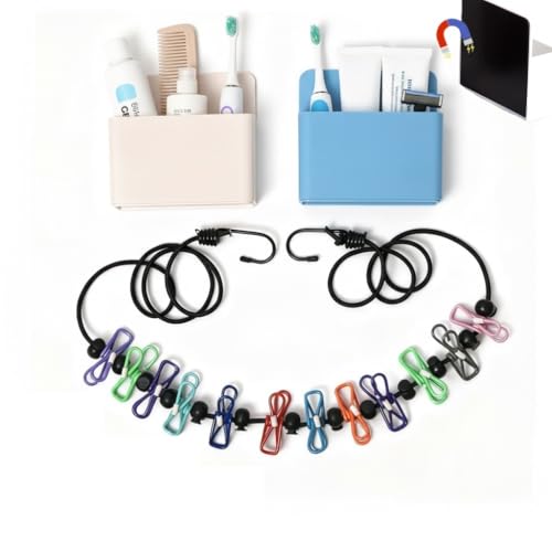 Cruise Essentials 2026 Magnetic Holder 2 Pack with Travel Clothesline