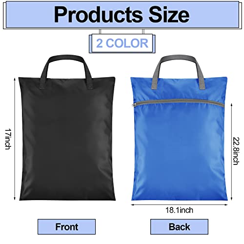 Oudain 2 Pcs Travel Laundry Bags Waterproof Dirty Clothes Bag, Black, Blue - color: Black, Blue