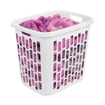Sterilite Ultra Easy Carry Plastic Dirty Clothes Laundry Basket Hamper with Integrated Handles and Ventilation Holes, White (8 Pack) - size: 8 Pack