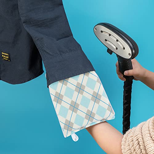 Garment Steamer Ironing Gloves Anti Steam Glove Heat Resistant Garment Steamer Mitt, Garment Steam Accessories for Clothes，Blue & White - color: Blue & White