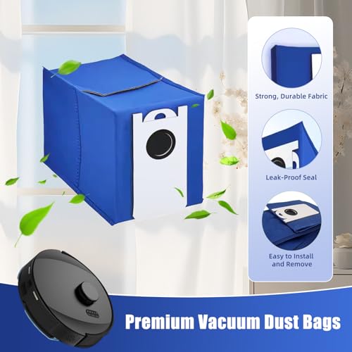 6-Pack UltraVision/UltraVision Pet Replacement Dust Bags for bObsweep RC400 & UltraVision/UltraVision Pet Robot Vacuum– 6L High-Capacity Self-Emptying Robot Vacuum Bags - size: 6 Dust Bags