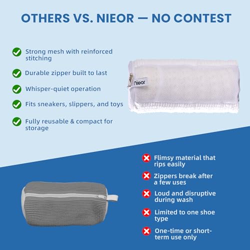 Shoe Washing Machine Bag 2pcs, White - Reusable Shoe Laundry Bags for Washer & Dryer, 360 Deep Clean for Sneakers, Tennis Shoes, Slippers, Durable, Quiet Operation, Protects Shoes, Versatile Use - color: White