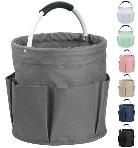 17L Collapsible Cleaning Supplies Caddy with Handle for Travel, Dark Gray - color: Dark Gray, size: 1PCS
