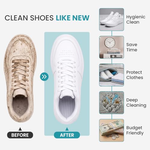Shoe Washing Machine Bag for Washer and Dryer – 2pc Reusable Shoe Cleaning Bag for Sneakers & Tennis Shoes - color: GREY