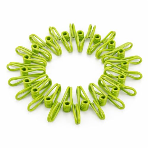 Mr. Pen- PVC-Coated Utility Clips, 2 Inch, 18 Pack, Green - color: Green