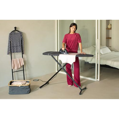 Brabantia Premium Ironing Board with Heat Resistant Parking Zone | X-Large (Size D) | Fairtrade Denim Black | Tall & Wide, Adjustable Height (31-40"), Easy Fold, Anti-Collapse Lock, Non-Slip Feet - color: Denim Black