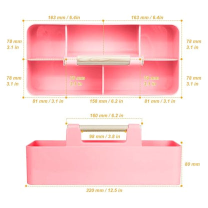Baby Shower Caddy Plastic Nursery Portable Storage Organizer Pink - color: Pink