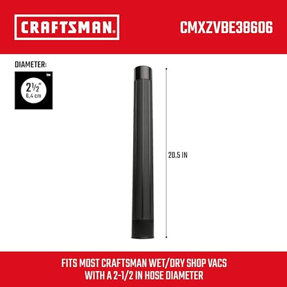 CRAFTSMAN CMXZVBE38606 2-1/2 in. Extension Wand Wet Dry Vac Attachment - style: Extension Wand