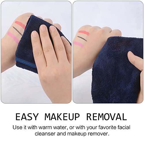 SINLAND Microfiber Facial Cloths Fast Drying Washcloth 12inch x 12inch (Pack of 2, Navy Blue) - color: Navy Blue, size: 1 Count (Pack of 2)