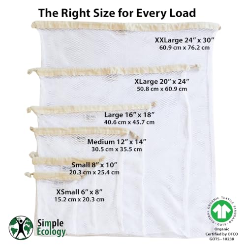 Simple Ecology Organic Cotton Mesh Laundry Bag – X-Large 2-Pack - size: X-Large 2-pack