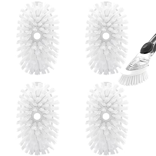 4 Pack Dish Brush Refills for OXO/RIMAY Soap Dispensing Dish Brush - color: White