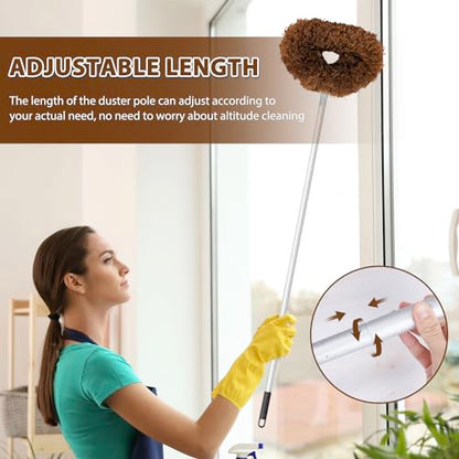 FONUNO Ceiling Fan Cleaner Duster High Ceiling Extended Fan Blade Cleaner - color: Brown