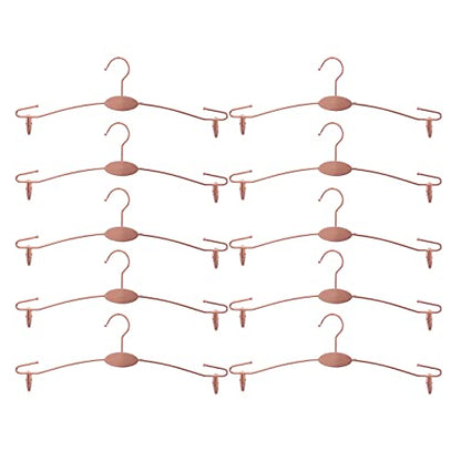 Metal Underwear Bra Rack, Durable Pants Clothes Hangers with Clips,for Lingerie Shop Display, 10pcs (Rose Gold-B1) - color: Rose Gold-b1