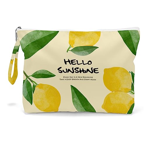 Fokongna Wet Bag For Swimsuit, Travel Makeup Bag Waterproof Large Capacity for Women Girls Mom Sister Friends Use, Travel The Best Gift, lemon - color: Lemon06