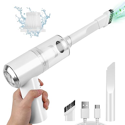 Auloea Mini Cordless Handheld Vacuum for Car, Keyboard, Laptop, Home, White - color: White