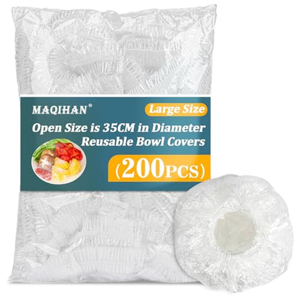 MAQIHAN 200 Bowl Covers Bread Proofing - Extra Large Plastic Wrap for Food - size: Large
