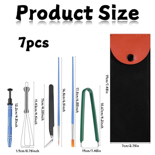 7 Pcs Mechanical Keyboard Deep Cleaning Kit, Universal Keycap Puller and Switch Remover Set with Switch Puller, Lubricating Pen, Cleaning Brush, Tweezers, 4-Jaw Gripper, Key Cap Pullers