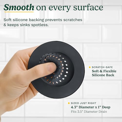 Cuisinart Stainless Steel Kitchen Sink Drain Strainer, 2-Pack, 4.35" - color: Light Gray