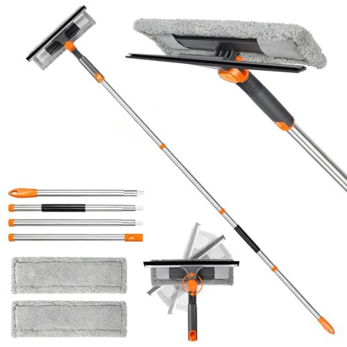 MASTERTOP 64'' Window Squeegee, 2-in-1 Rotatable Window Cleaner Tool