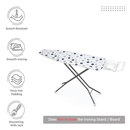 Encasa XO Ironing Board Cover and Pad 49"x18" Wide, Thick Felt - color: Blue Moon, size: Wide (49"x18")