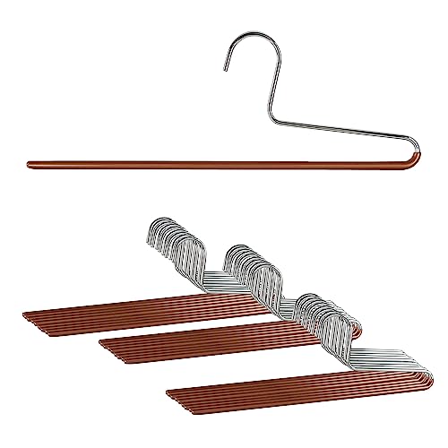 Mawa by Reston Lloyd Non-Slip Space Saving Clothes Hanger with Single Rod for Pants, Style KH/1, Set of 30, Copper - color: Set of 30, size: Copper