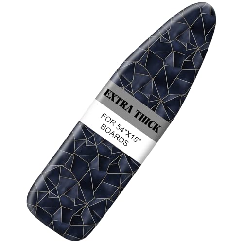 Ironing Board Cover 15"x54"，Standard Ironing Board Replacement Cover，Easy Fit - color: Deep Indigo, size: 15"x54"