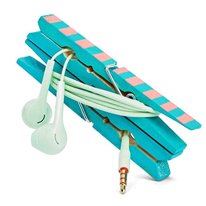 Juvale Wooden Clothespins & Hanging Clips - 100 Pack, 3.9x0.6x0.6in, Natural Wood, Modern - Heavy Duty Laundry Clips for Outdoor Clothesline - Clothespins for Crafts & Photo Displays - color: Natural