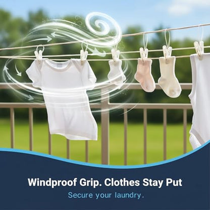 90 Pack Multi-Purpose Laundry Hooks Hanging Clips Bulk with Plastic Rope Hanger Clips for Baby Clothes Closet Organizer for Wardrobe Sock Pants Hat Towel Bathroom(White) - color: White
