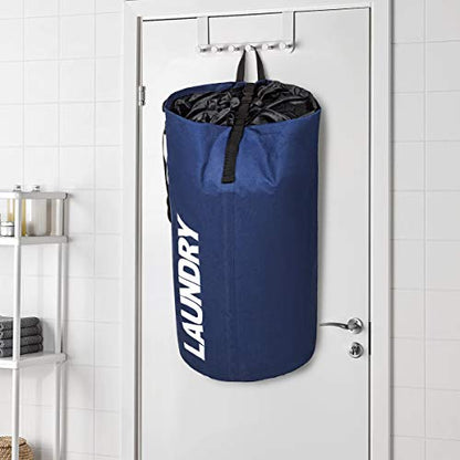 Chrislley 106L Collapsible Laundry Basket, Laundry Backpack, Laundry Bag - color: dark blue