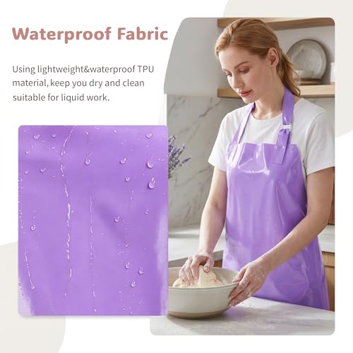 Nanxson TPU Waterproof Apron Lightweight Work Apron with Adjustable Buckle - color: Purple
