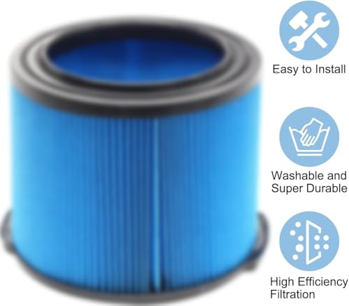 VF3500 Filter Replacement for Ridgid 3–4.5 Gallon Wet Dry Vacuums - style: 2 filters+2 foam sleeves