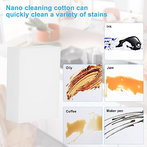 2X Density Magic Sponge Eraser,Multi-Functional Household Cleaning Kitchen Dish Sponge for Furniture,Extra Thick and Long Lasting Melamine Cleaning Sponges for Bathroom,Floor, Wall Cleaner (10) - color: 2x-10