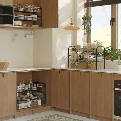 Under Sink Organizers and Storage,Expandable under cabinet organizer Shelf - size: 8 Metal Baskets