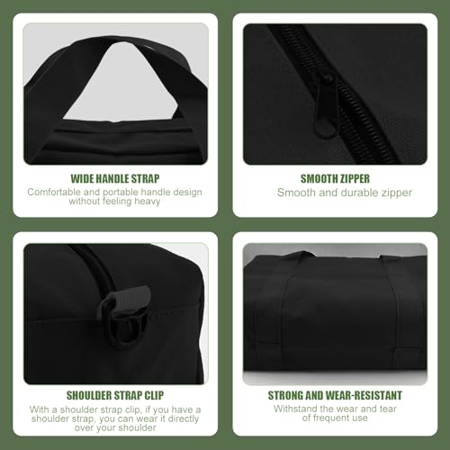 Small Tool Bag, Close Top Wide Mouth Tool Organizer Bag, Large Tool Bags - color: black, size: 18 Inch