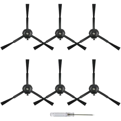 Side Brushes Replacement Compatible with Roborock Q Revo/Qrevo S/Qrevo Pro/Qrevo Master/S8/S8+/ S8 Pro Ultra/Q5/Q7/Q7Max/Q8 Max/S7/S7 Max Ultra/S7 MaxV/S6/S5/S4/E2/E3/E4/E5 Robot Vacuum - color: Black