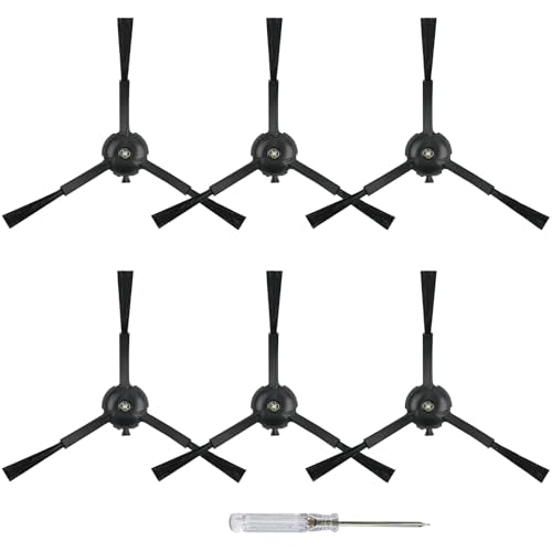 Side Brushes Replacement Compatible with Roborock Q Revo/Qrevo S/Qrevo Pro/Qrevo Master/S8/S8+/ S8 Pro Ultra/Q5/Q7/Q7Max/Q8 Max/S7/S7 Max Ultra/S7 MaxV/S6/S5/S4/E2/E3/E4/E5 Robot Vacuum - color: Black