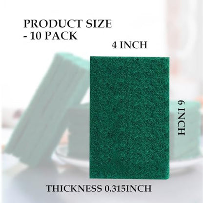 Heavy Duty Scrubbing Pads for Cleaning 6 x 4 x 0.31inch Dish Scrubber Pads Reusable Household Green Scrubbing Pads,Scotch Brite Pads, for Dishes, Kitchen Scrubbers & Metal Grills (25Pcs) - size: 25pcs