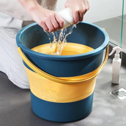 Collapsible Bucket 1.3 Gallon/5L Small Capacity Foldable Cleaning Buckets - color: Small Blue