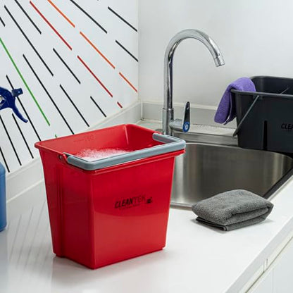 Restaurantware 6 qt Red Cleaning Bucket - color: Red, size: 6 Quarts