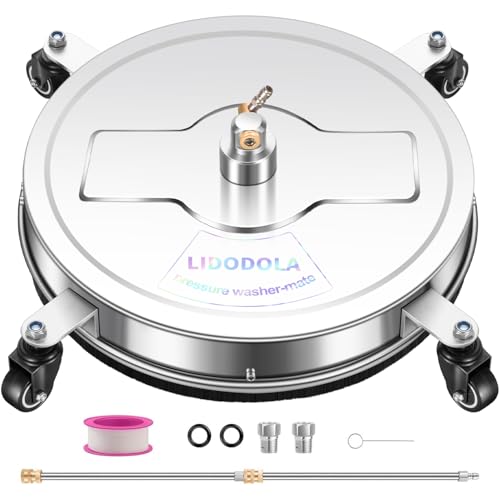 LidoDola 20'' Pressure Washer Surface Cleaner, Power Washer Accessory - size: 20 INCH SILVER