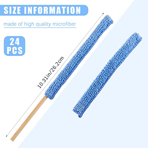 Honeydak 24 Pcs Microfiber Detail Duster Sticks Mini Crevice Cleaning Tools