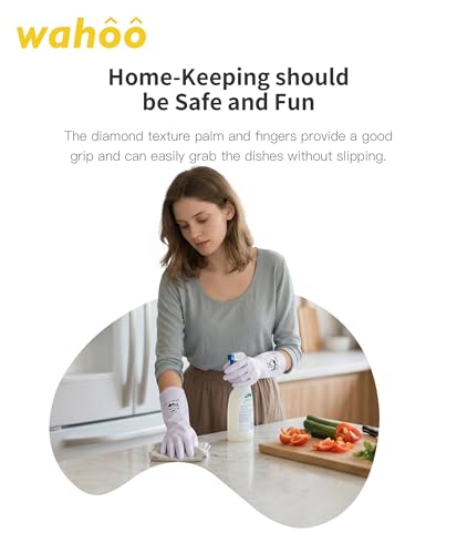 LANON wahoo 3 Pairs Nitrile Cleaning Gloves,12 Mil Dishwashing Glove,Large - color: Mix (Pack of 3), size: Large (Pack of 3)