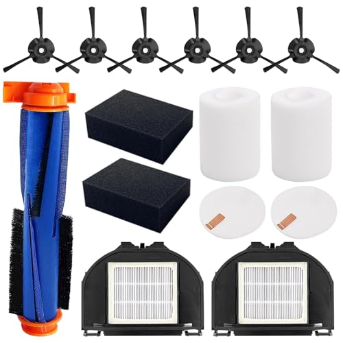 RV2310AE Replacement Parts for Shark AV2310AE/RV2320S/RV2300S/UR2350AE/UR2360S Matrix Robot Vacuum Cleaner,1 Main Brush Roller, 6 Side Brushes, 2 HEPA Filters, 2 Foam Filters(Not for RV2300/RV2310) - style: Ktis