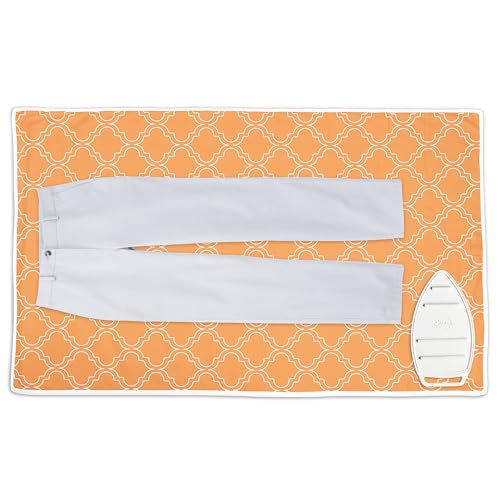 Encasa XO Ironing Mat for Table Top, Heat Resistant Pad, Large, 48"x28" - color: Peach Tiles, size: Large