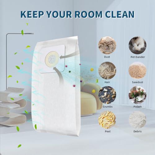 15 Pack Style 7 Vacuum Cleaner Bags Replacement for Bissell PowerForce Upright Vacuums 1739 3522 3525 3545 3550 3554 6592 Series, Replace Part # 32120 - color: 15Pcs