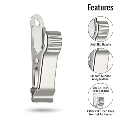 22 Pcs Small Metal Clips Mini Spring Clamps Crocodile Multipurpose Stainless Steel Alligator Clips DIY Crafts Baking Decoration for Backdrop Office Paper Hanging Lights Work